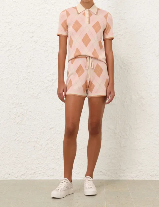 Acacia Argyle Knit Short