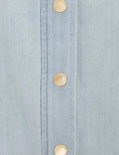 Acacia Denim Lantern Blouse