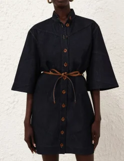 Acacia Denim Mini Shirt Dress