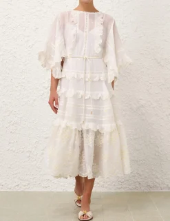 Acacia Embroidered Midi Dress