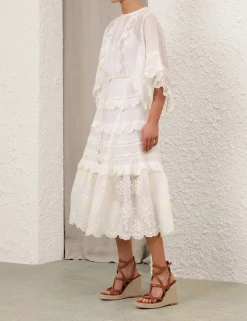 Acacia Embroidered Midi Dress