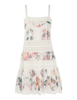 Acacia Lace Trim Mini Dress