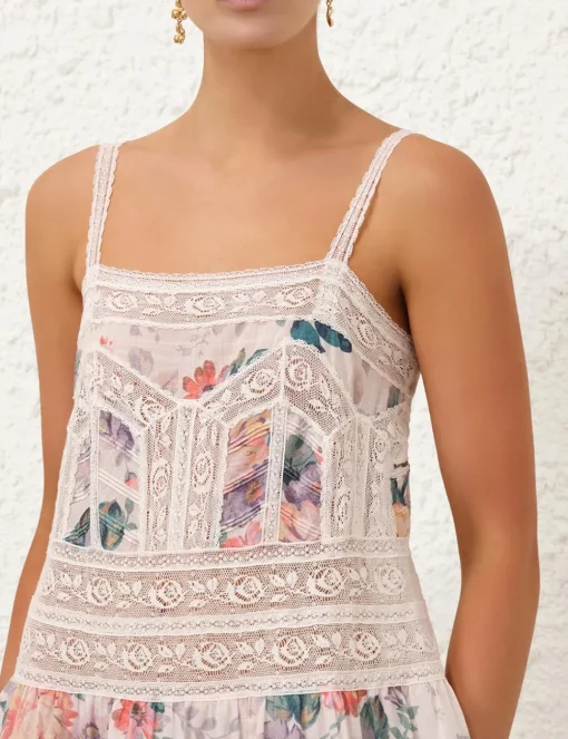 Acacia Lace Trim Mini Dress
