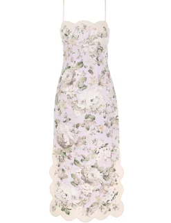 Acacia Scallop Midi Dress