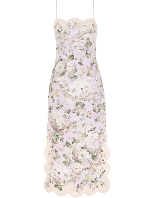 Acacia Scallop Midi Dress