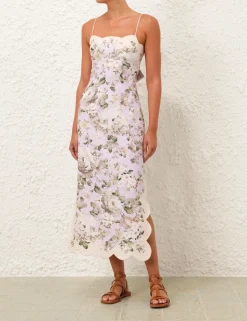 Acacia Scallop Midi Dress