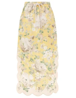 Acacia Scallop Midi Skirt