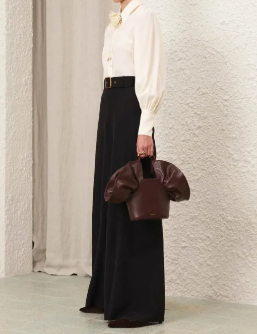 Belted Wide Leg Pant