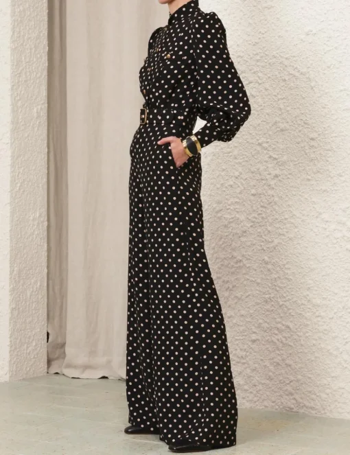 Belted Wide Leg Pant