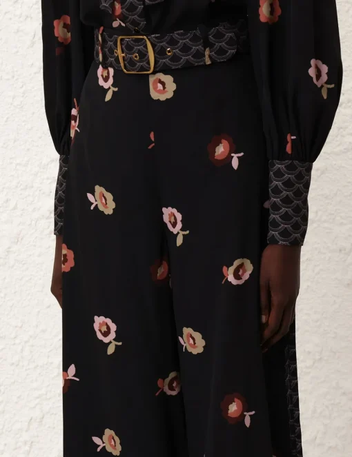Belted Wide Leg Pant