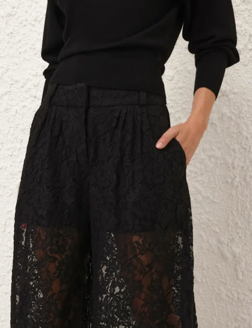 Crush Belted Lace Pant