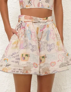 Crush Belted Tuck Skort