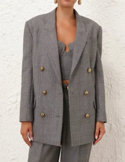 Crush Check Oversized Jacket