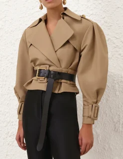 Crush Cropped Trench Coat