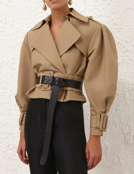 Crush Cropped Trench Coat