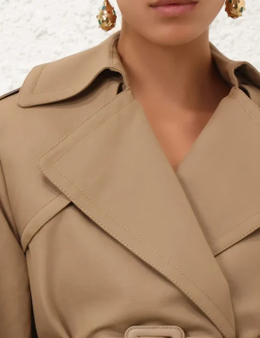 Crush Cropped Trench Coat