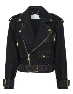 Crush Denim Biker Jacket