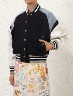 Crush Denim Bomber Jacket