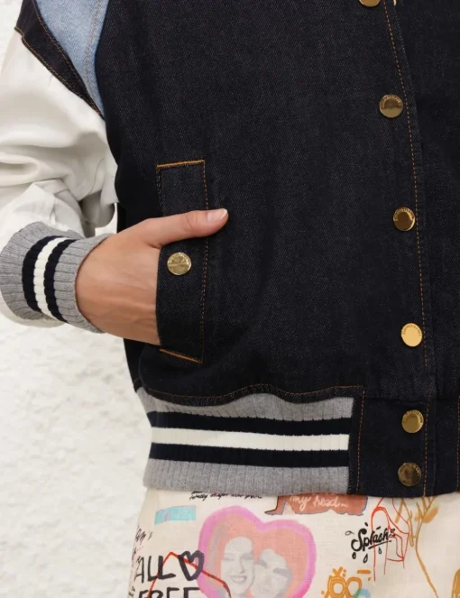 Crush Denim Bomber Jacket
