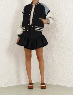 Crush Denim Bomber Jacket