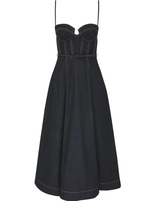 Crush Denim Corset Dress