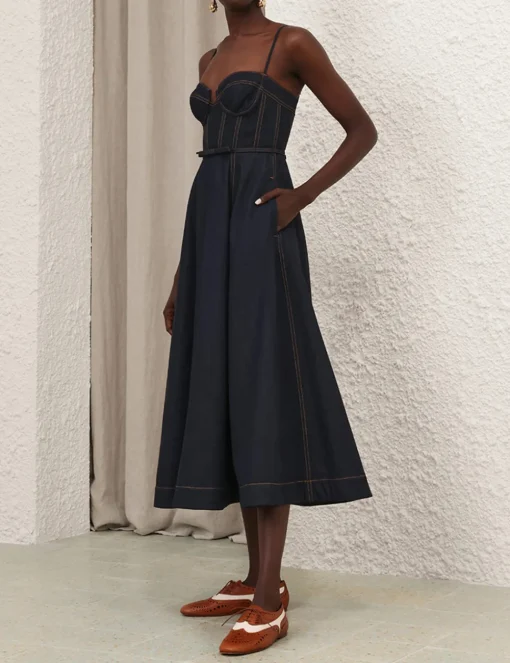 Crush Denim Corset Dress