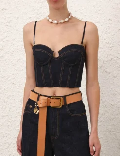 Crush Denim Corset Top