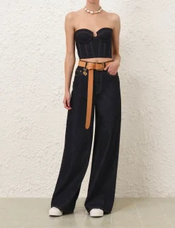 Crush Denim Corset Top