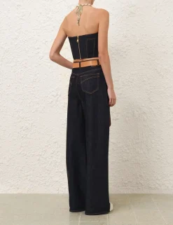 Crush Denim Corset Top