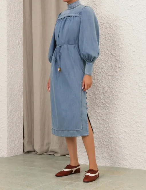 Crush Denim Midi Dress