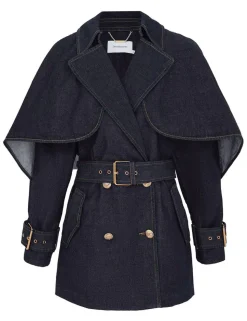 Crush Denim Trench Coat
