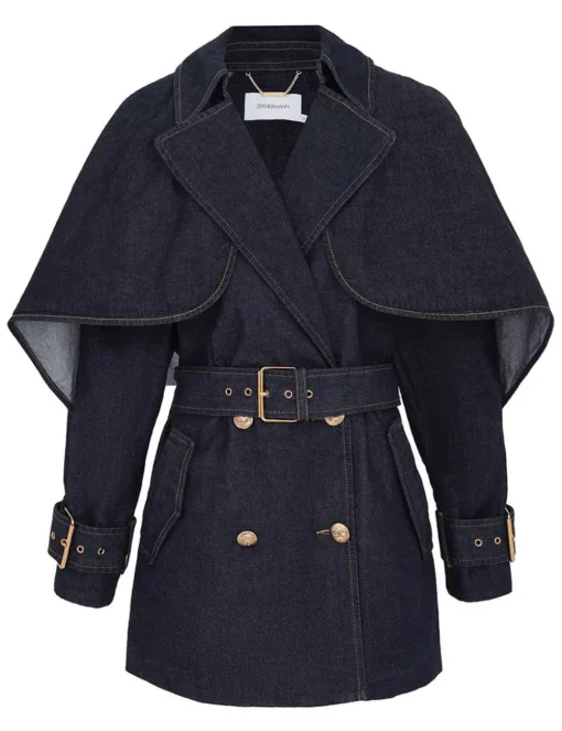 Crush Denim Trench Coat