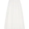 Crush Embroidered Midi Skirt