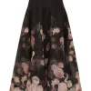 Crush Flared Midi Skirt