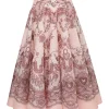 Crush Flared Midi Skirt