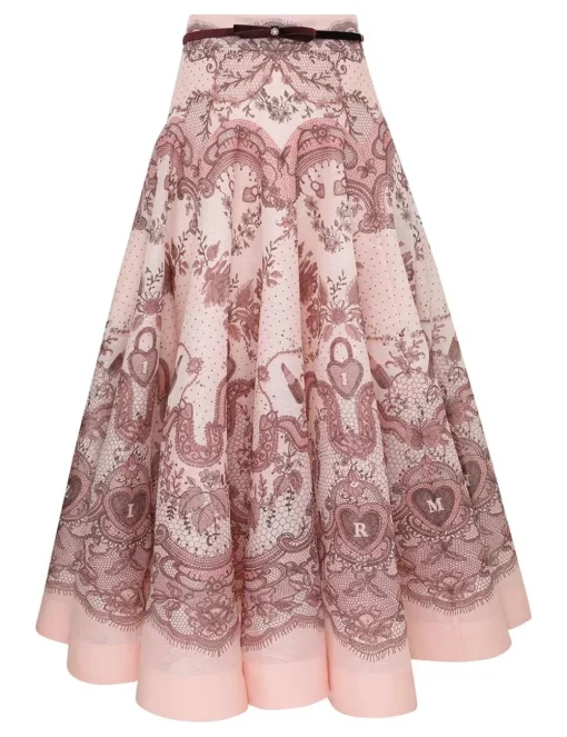 Crush Flared Midi Skirt