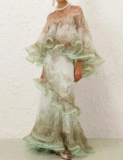 Crush Flutter Maxi Skirt