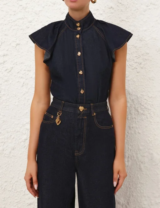 Crush Flutter Sleeve Shirt
