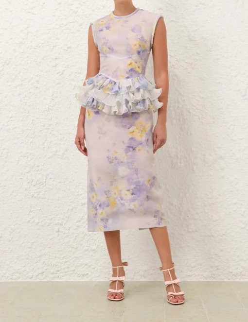 Crush Frill Midi Dress