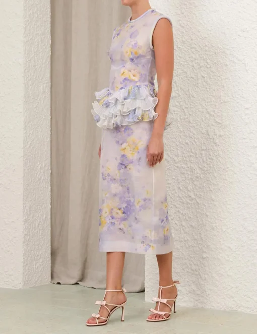 Crush Frill Midi Dress