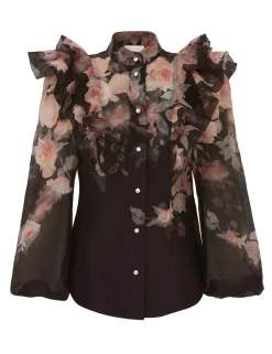 Crush Frill Sleeve Blouse