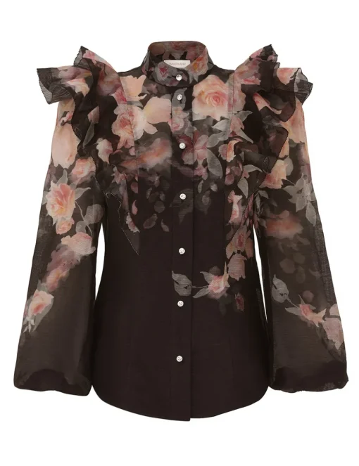 Crush Frill Sleeve Blouse
