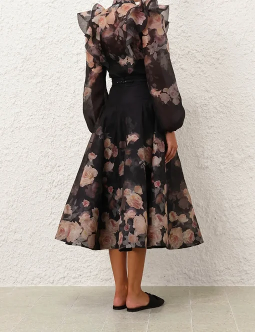 Crush Frill Sleeve Blouse