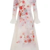 Crush Frill Sleeved Midi Dress