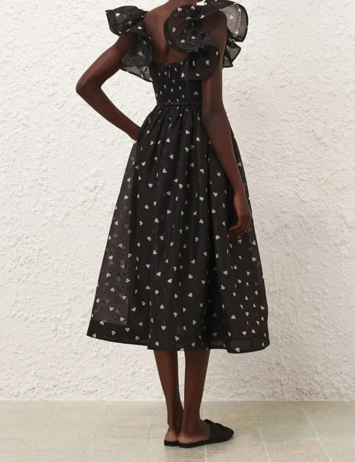 Crush Frilled Midi Dress