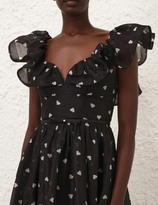 Crush Frilled Midi Dress