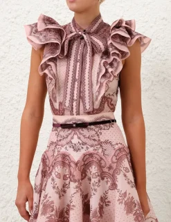 Crush Frilled Fitted Blouse