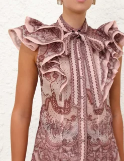 Crush Frilled Fitted Blouse