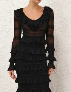 Crush Frilled V-neck Top