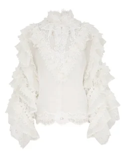 Crush Heart Trim Blouse